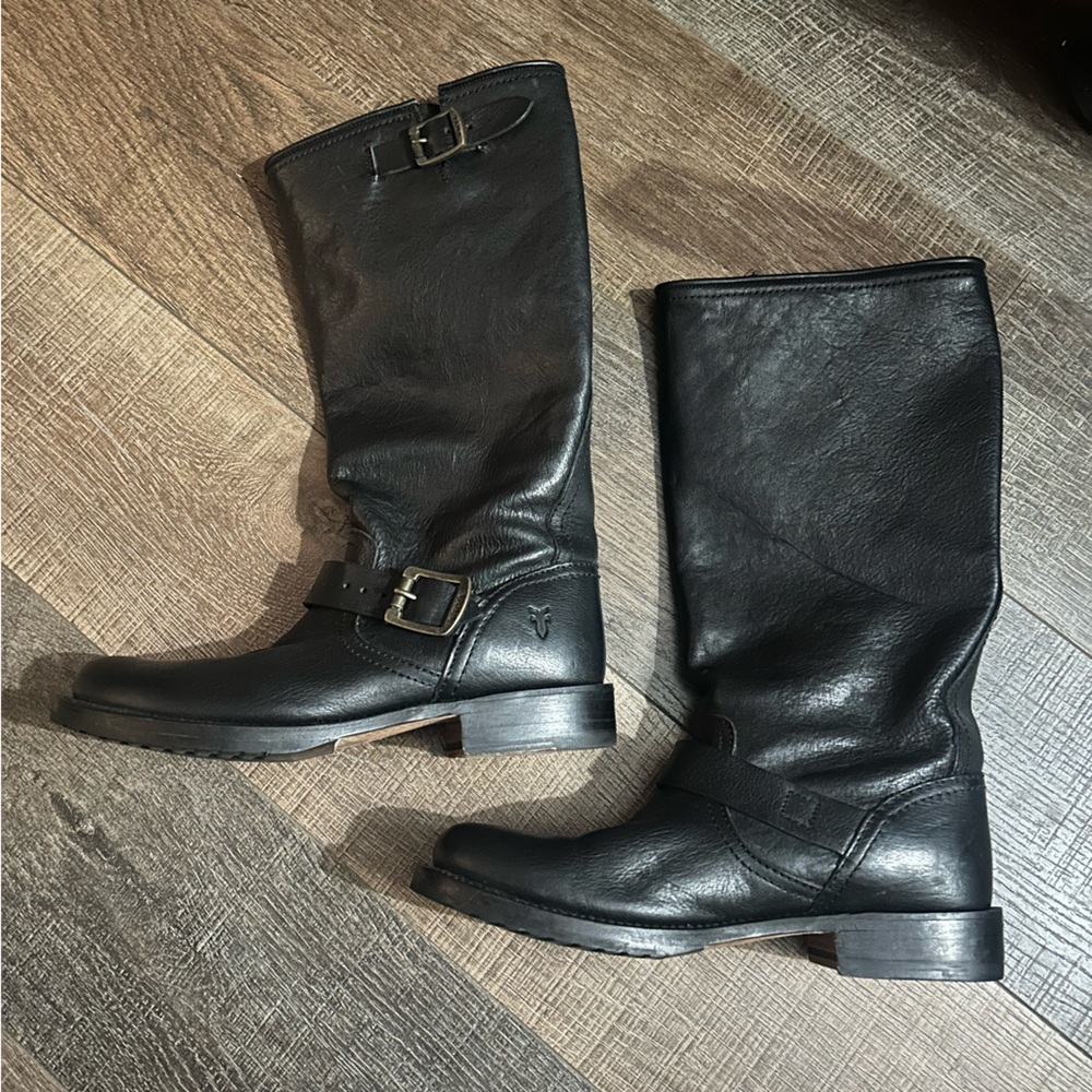 Frye black leather boots size 8.5 women’s - Picture 9 of 9